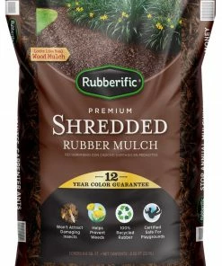 Rubberific Rubberific premium shredded rubber mulch 0.8-cu ft Dark Brown Rubber Mulch