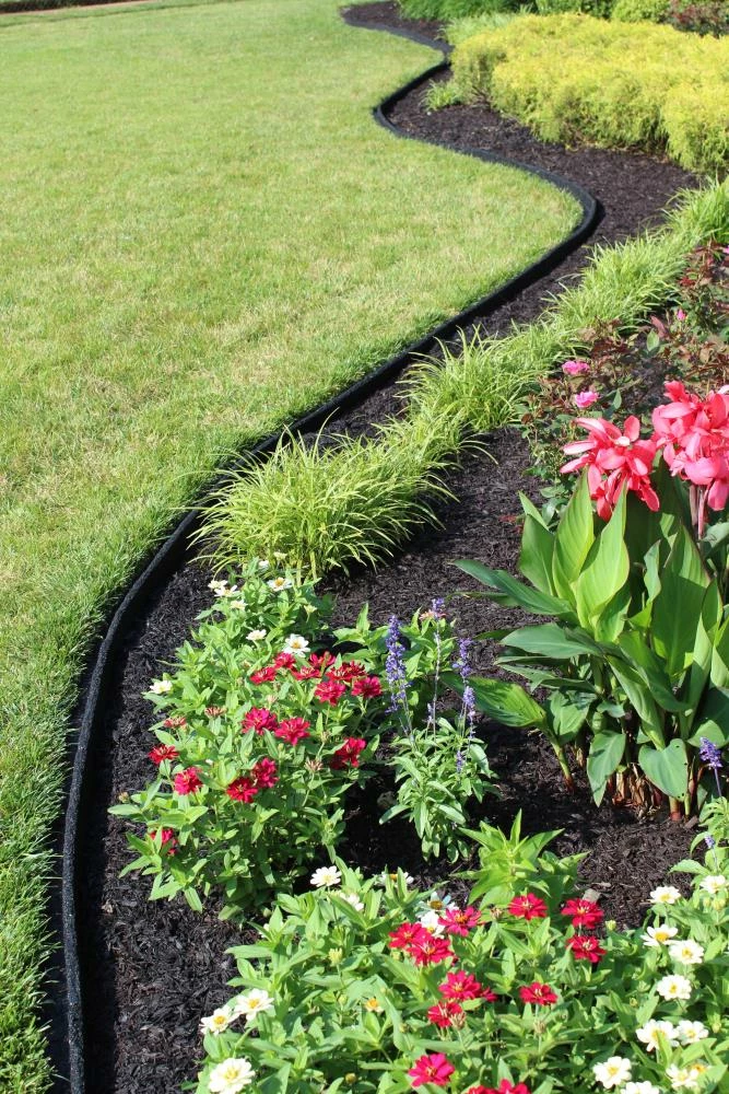 Rubberific 4-ft Black Rubber Landscape Edging Section 3 Rubberific 4-ft Black Rubber Landscape Edging Section - Image 3