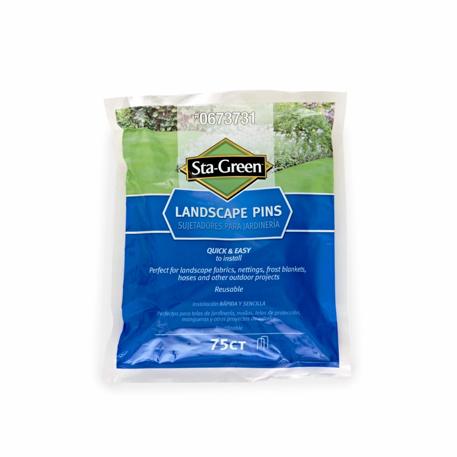 Sta-Green Landscape Fabric & Stakes 75-Pack 4-in Steel Landscape Fabric Pins 1 Sta-Green Landscape Fabric & Stakes 75-Pack 4-in Steel Landscape Fabric Pins