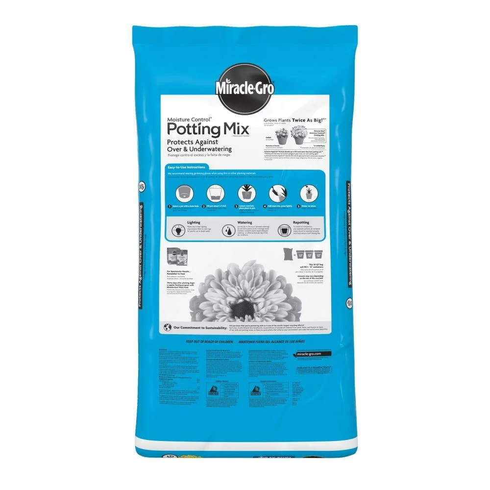 Miracle-Gro Soil & Soil Amendments Moisture Control 50-Quart Potting Soil Mix 2 Miracle-Gro Soil & Soil Amendments Moisture Control 50-Quart Potting Soil Mix - Image 2