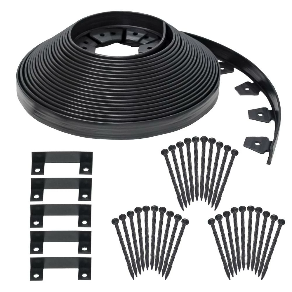 EasyFlex 100-ft Black Plastic Landscape Edging Roll 1 EasyFlex 100-ft Black Plastic Landscape Edging Roll