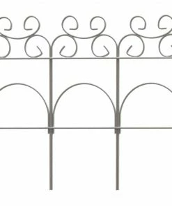 Garden Accents Edging 14-in H x 8-t L White Scroll Folding Fence