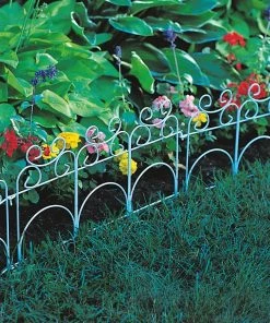 Garden Accents Edging 14-in H x 8-t L White Scroll Folding Fence 7 Garden Accents Edging 14-in H x 8-t L White Scroll Folding Fence -Landscaping Online Outlet 09619729