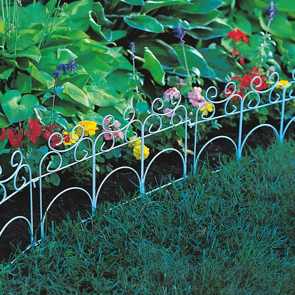 Garden Accents Edging 14-in H x 8-t L White Scroll Folding Fence 3 Garden Accents Edging 14-in H x 8-t L White Scroll Folding Fence - Image 3