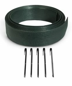 Suncast Dig-In 20 ft. Flexscape Green Edging 20-ft Green Plastic Landscape Edging Roll