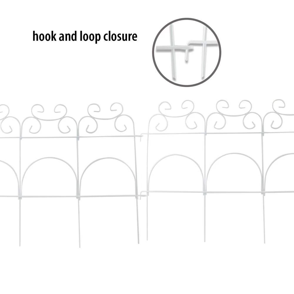 Garden Accents Edging 14-in H x 8-t L White Scroll Folding Fence 5 Garden Accents Edging 14-in H x 8-t L White Scroll Folding Fence - Image 5