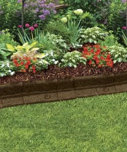 Rubberific 4-ft Brown Rubber Landscape Edging Section 8 Rubberific 4-ft Brown Rubber Landscape Edging Section -Landscaping Online Outlet 11890703