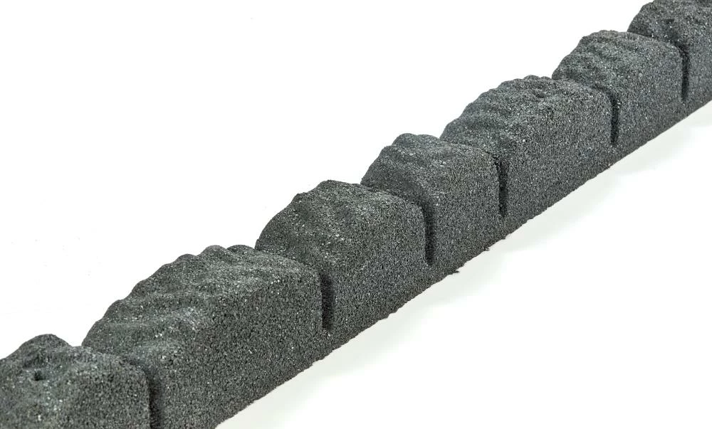 Rubberific 4-ft Gray Rubber Landscape Edging Section 2 Rubberific 4-ft Gray Rubber Landscape Edging Section - Image 2