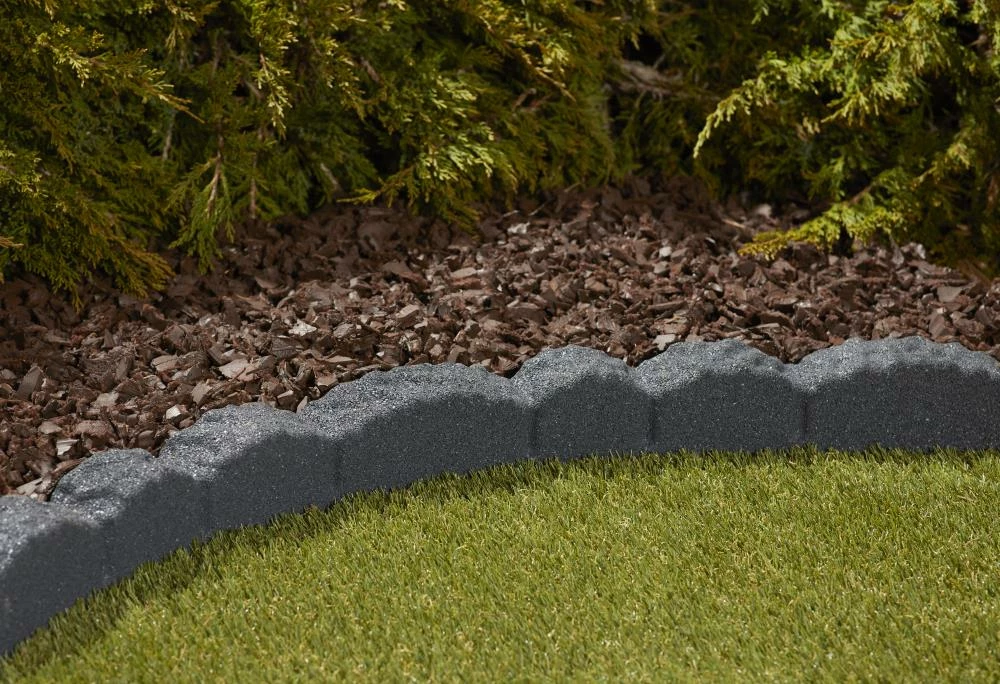 Rubberific 4-ft Gray Rubber Landscape Edging Section 3 Rubberific 4-ft Gray Rubber Landscape Edging Section - Image 3