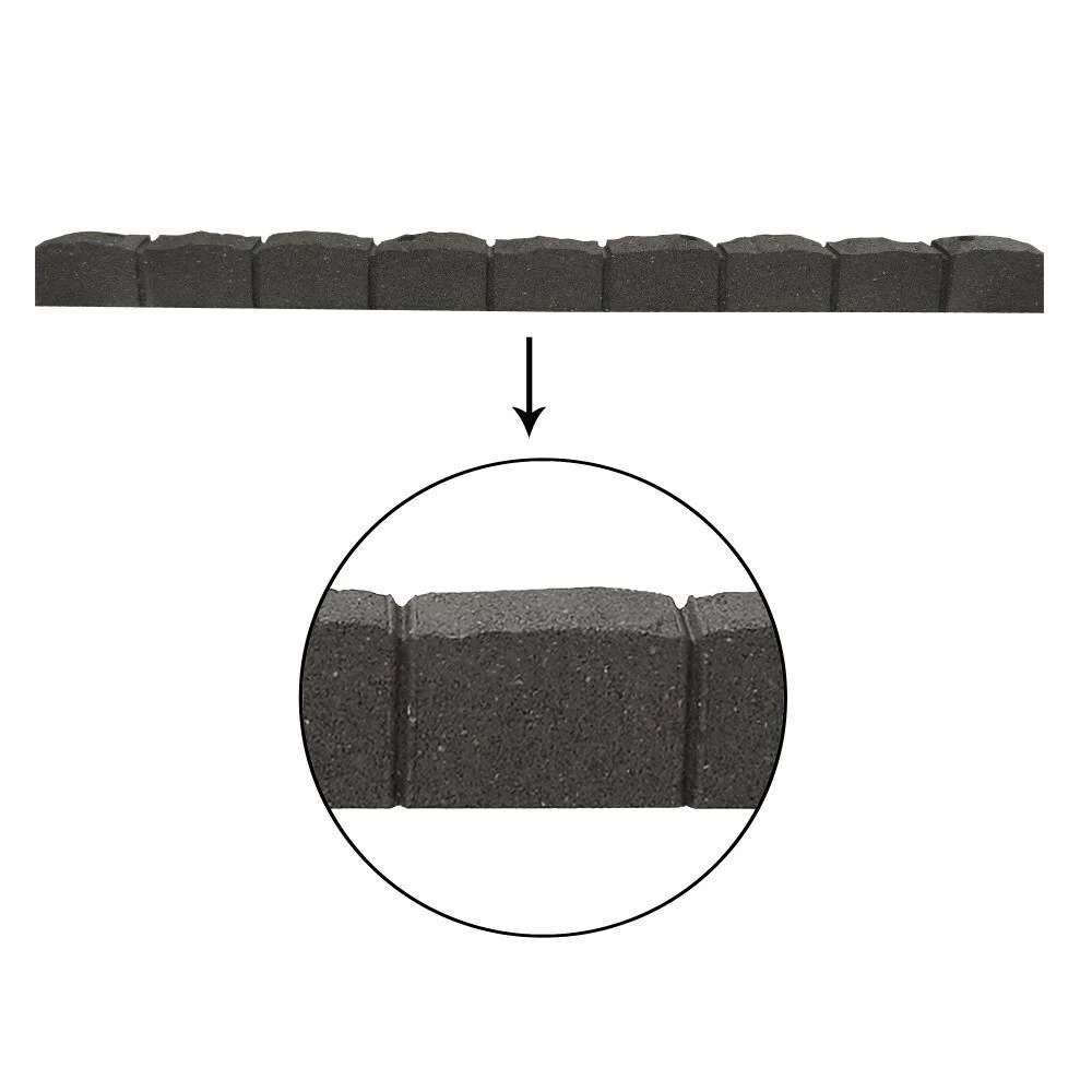 Multy Home Castle Stone Garden Border 4-ft Grey Rubber Landscape Edging Section 3 Multy Home Castle Stone Garden Border 4-ft Grey Rubber Landscape Edging Section - Image 3