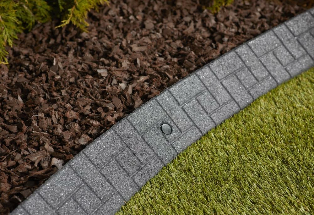 Rubberific 4-ft Gray Rubber Landscape Edging Section 4 Rubberific 4-ft Gray Rubber Landscape Edging Section - Image 4