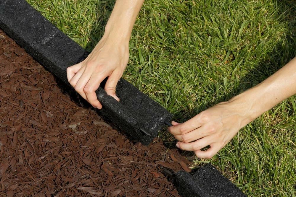 Rubberific 4-ft Black Rubber Landscape Edging Section 7 Rubberific 4-ft Black Rubber Landscape Edging Section - Image 7