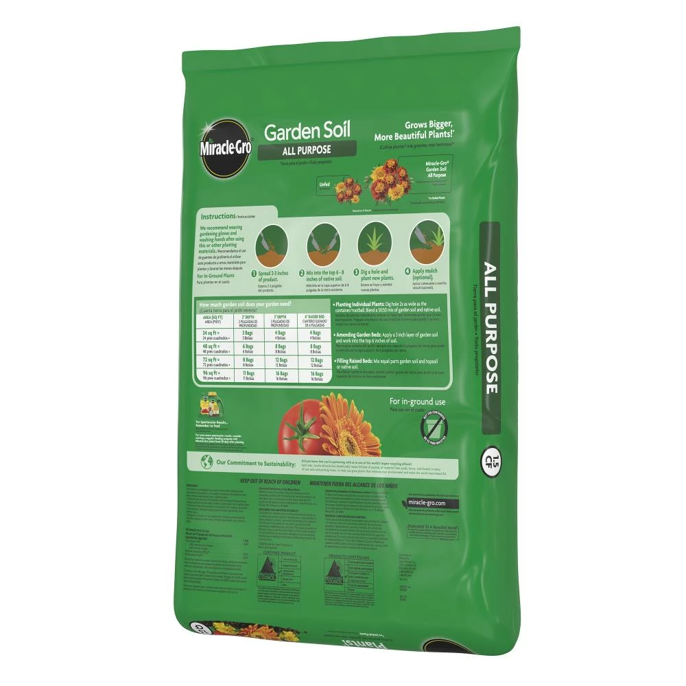Miracle-Gro Soil & Soil Amendments 1.5-cu ft Garden Soil 4 Miracle-Gro Soil & Soil Amendments 1.5-cu ft Garden Soil - Image 4