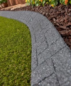 Rubberific 4-ft Gray Rubber Landscape Edging Section 16 Rubberific 4-ft Gray Rubber Landscape Edging Section -Landscaping Online Outlet 16707656