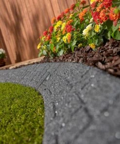 Rubberific 4-ft Gray Rubber Landscape Edging Section 15 Rubberific 4-ft Gray Rubber Landscape Edging Section -Landscaping Online Outlet 16707658