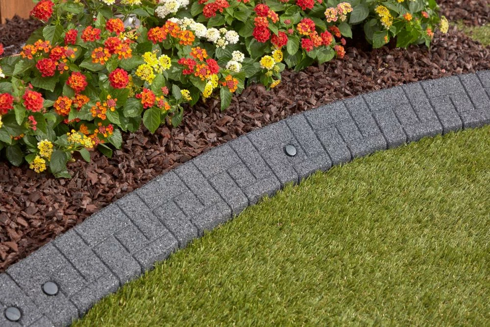 Rubberific 4-ft Gray Rubber Landscape Edging Section 9 Rubberific 4-ft Gray Rubber Landscape Edging Section - Image 9