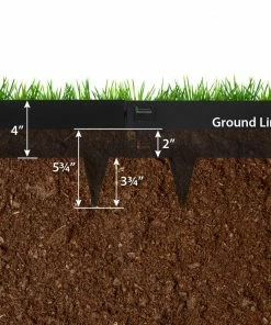 IRONRIDGE 5-Pack Black Landscape edging section 9 IRONRIDGE 5-Pack Black Landscape edging section -Landscaping Online Outlet 42352142