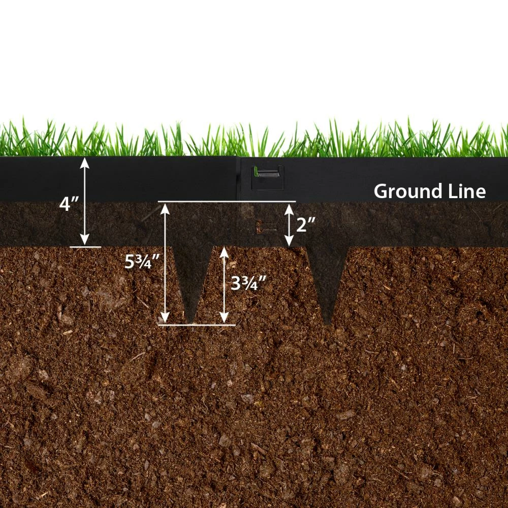 IRONRIDGE 5-Pack Black Landscape edging section 3 IRONRIDGE 5-Pack Black Landscape edging section - Image 3