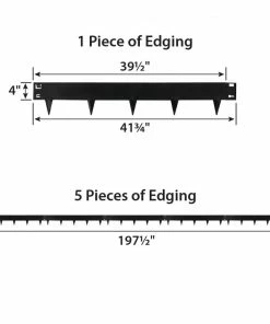 IRONRIDGE 5-Pack Black Landscape edging section 12 IRONRIDGE 5-Pack Black Landscape edging section -Landscaping Online Outlet 42352147
