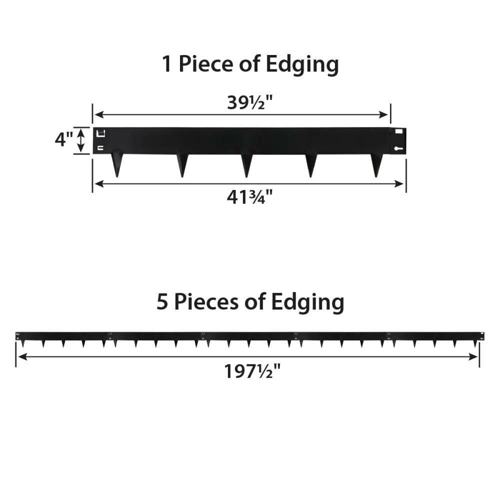 IRONRIDGE 5-Pack Black Landscape edging section 6 IRONRIDGE 5-Pack Black Landscape edging section - Image 6
