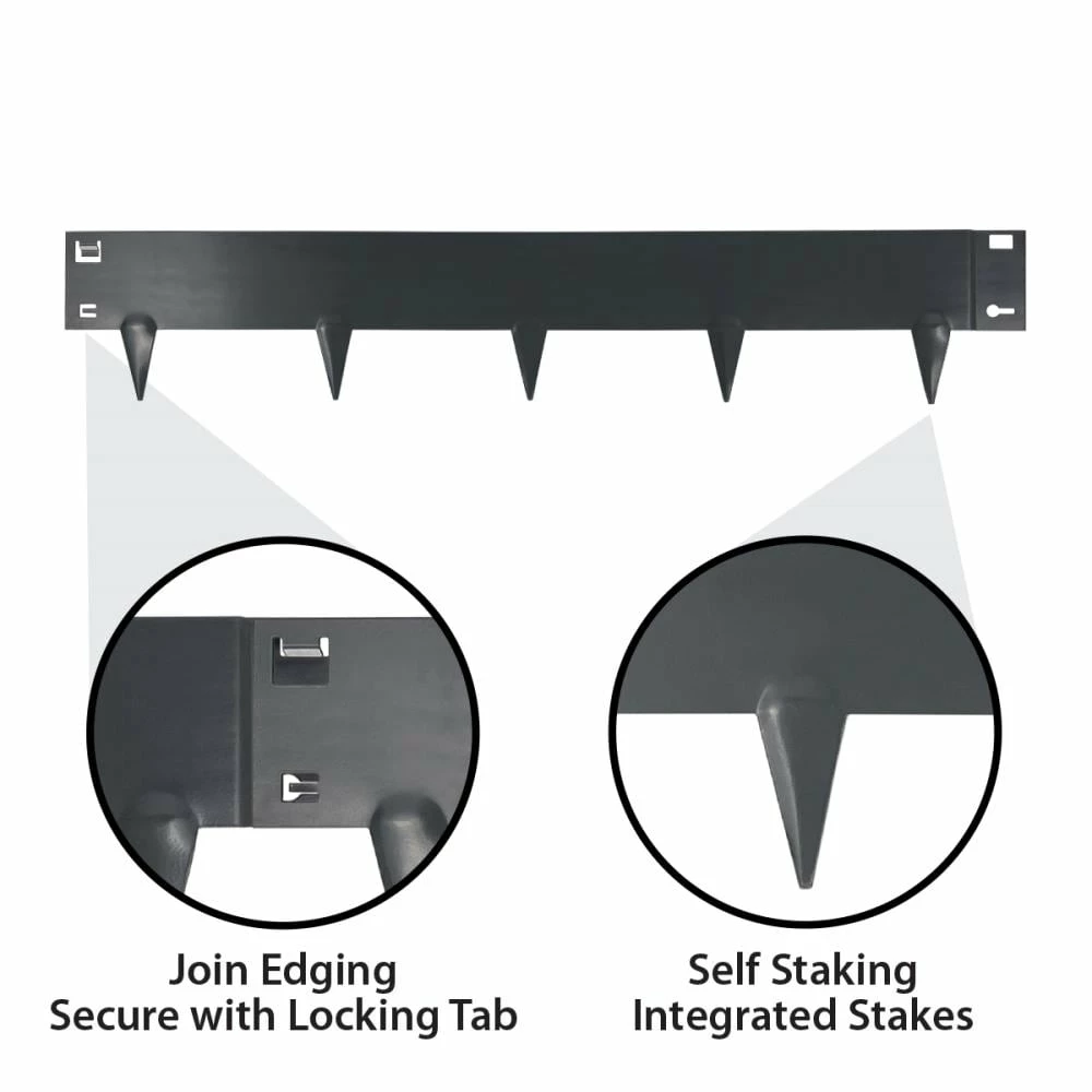 IRONRIDGE 5-Pack Slate Landscape edging section 4 IRONRIDGE 5-Pack Slate Landscape edging section - Image 4