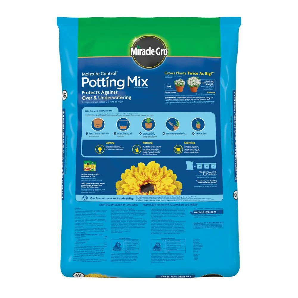 Miracle-Gro Soil & Soil Amendments 25-Quart Potting Soil Mix 5 Miracle-Gro Soil & Soil Amendments 25-Quart Potting Soil Mix - Image 5
