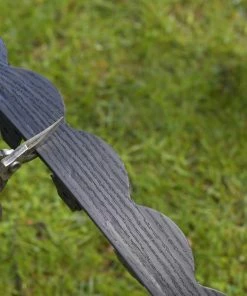 EasyFlex 2.5 in. x 20 ft. Scallop Black Woodgrain No-Dig Edging Kit 12 EasyFlex 2.5 in. x 20 ft. Scallop Black Woodgrain No-Dig Edging Kit -Landscaping Online Outlet 43438445