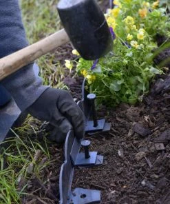 EasyFlex 2.5 in. x 20 ft. Scallop Black Woodgrain No-Dig Edging Kit 15 EasyFlex 2.5 in. x 20 ft. Scallop Black Woodgrain No-Dig Edging Kit -Landscaping Online Outlet 43438447