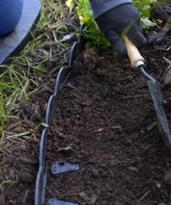 EasyFlex 2.5 in. x 20 ft. Scallop Black Woodgrain No-Dig Edging Kit 14 EasyFlex 2.5 in. x 20 ft. Scallop Black Woodgrain No-Dig Edging Kit -Landscaping Online Outlet 43438448